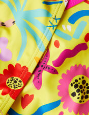 Girls Sunshine Print Bikini Set with Recycled Polyester, Yellow (YELLOW), large