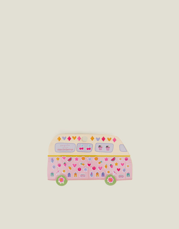 Girls Campervan Stick On Earrings, , large
