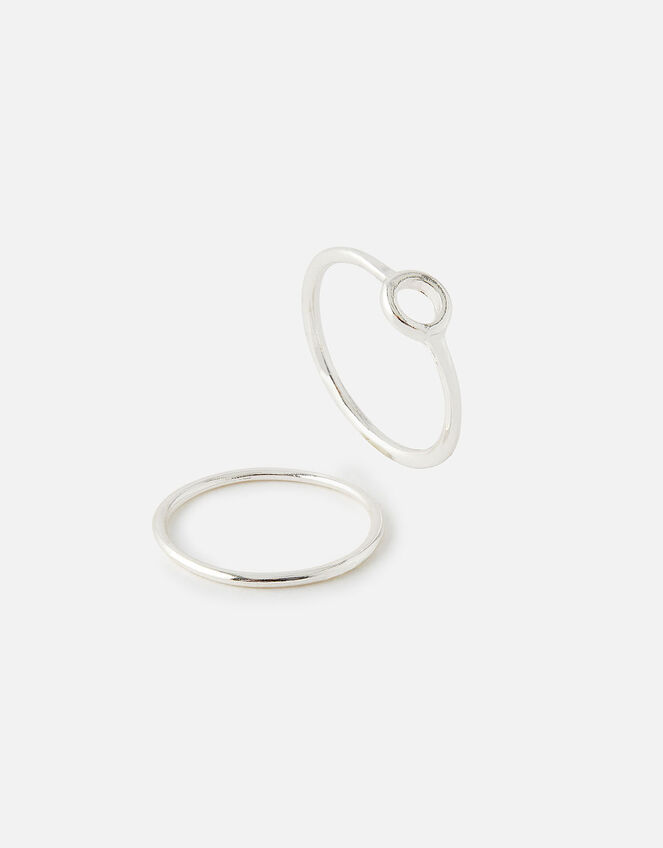 Sparkle Stacking Ring Set, Silver (SILVER), large