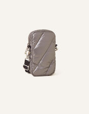 Metallic Quilted Phone Pouch, , large