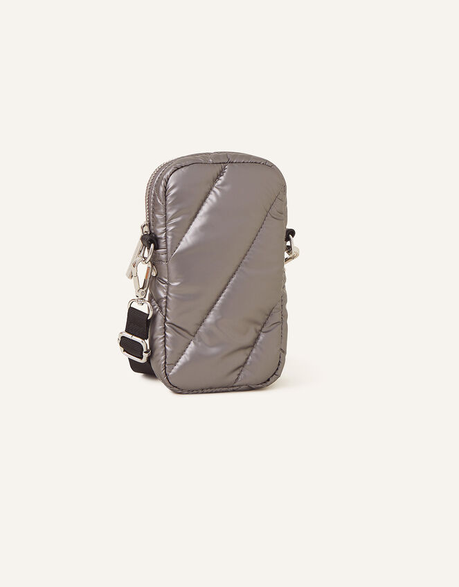 Metallic Quilted Phone Pouch, , large
