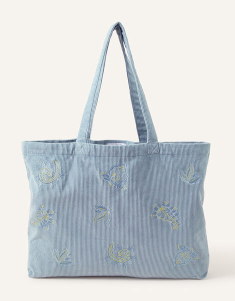 Paisley Embroidered Cord Shopper Bag, , large