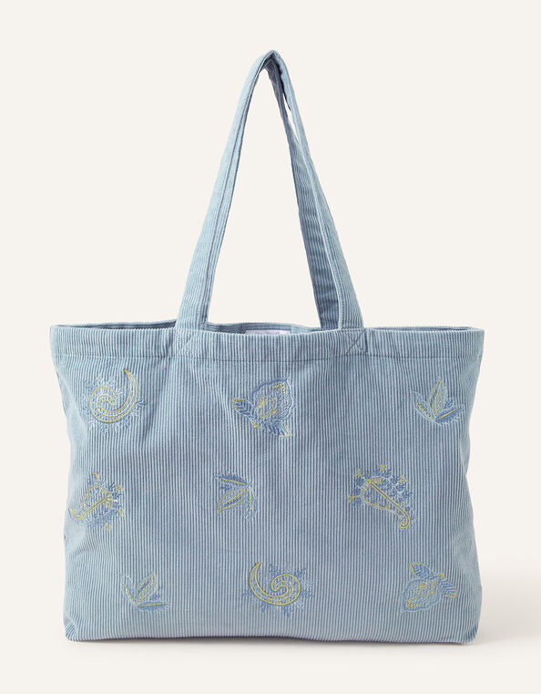 Paisley Embroidered Cord Shopper Bag, , large