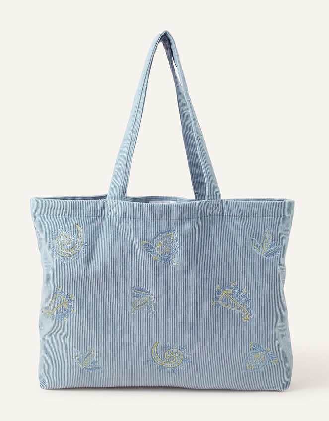 Paisley Embroidered Cord Shopper Bag, , large