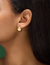 Stainless Steel Orb Hoop Earrings, , large