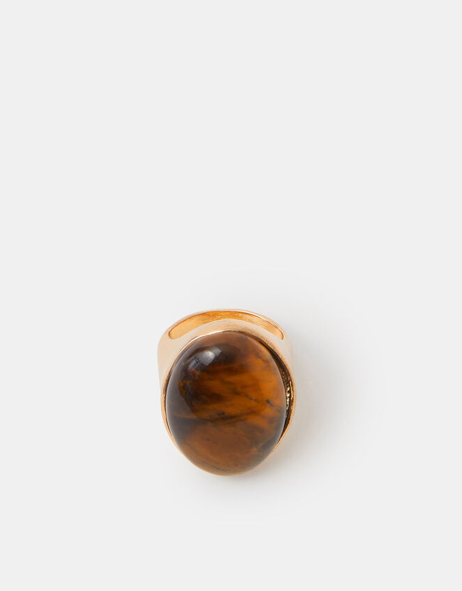 Statement Stone Ring, Brown (BROWN), large