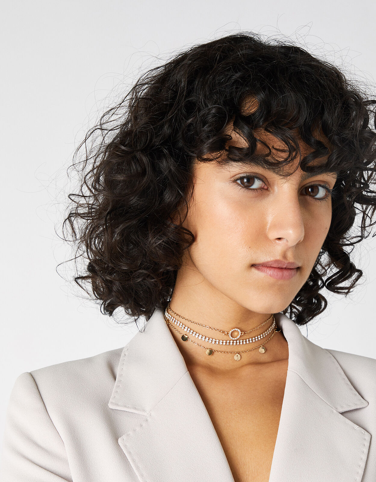 Sparkly choker necklace top