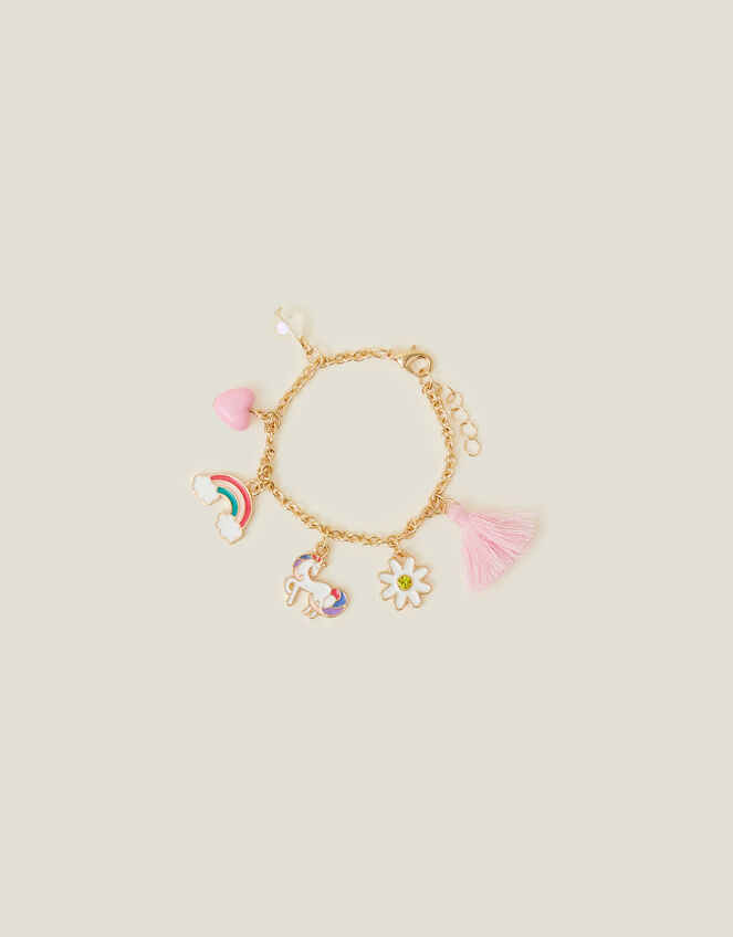 Girls Unicorn Charm Bracelet, , large