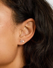 2-Pack Sterling Silver Snake & Eye Stud Earrings, , large