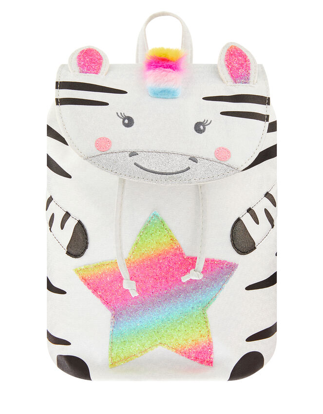 Zoe Zebra Rainbow Glitter Backpack Girls backpacks Accessorize Global