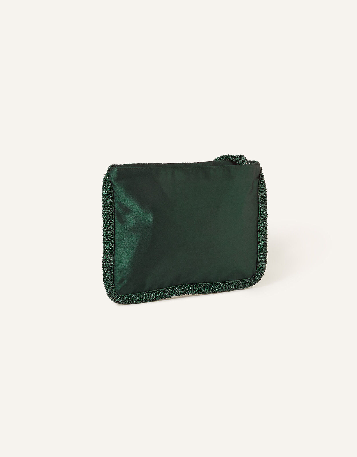 Beaded Satin Wristlet
