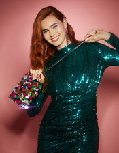 Sequin Phone Cross-Body Bag, , large