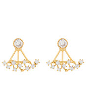 Gold-Plated Sparkle Ear Jackets, , large