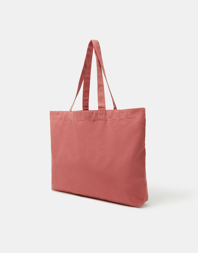 Floral Embroidered Shopper Bag, , large