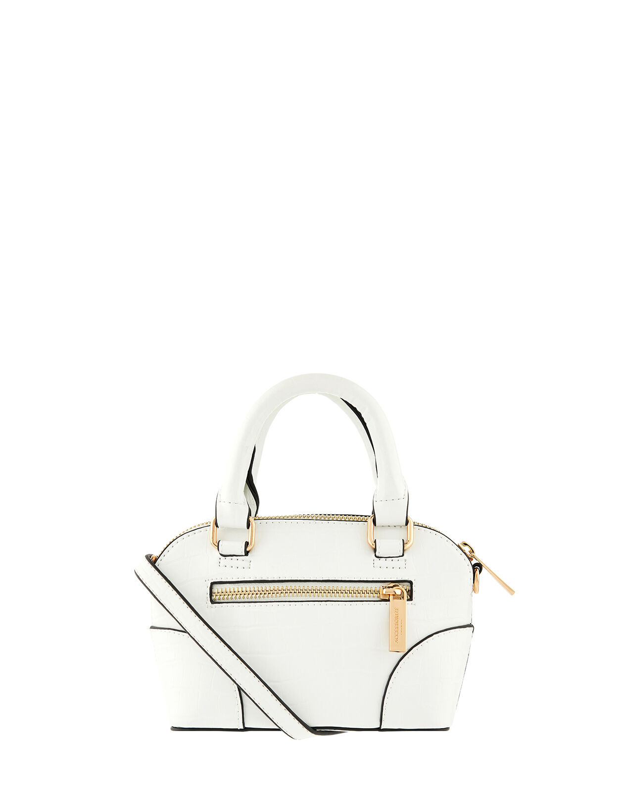 Cross Body Kettle Bag White