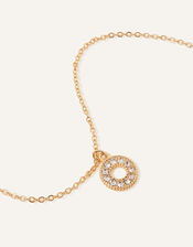 Sparkle Circle Pendant Necklace, , large