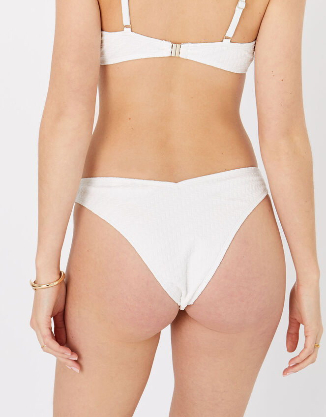 Textured Bikini Briefs, Natural (IVORY), large