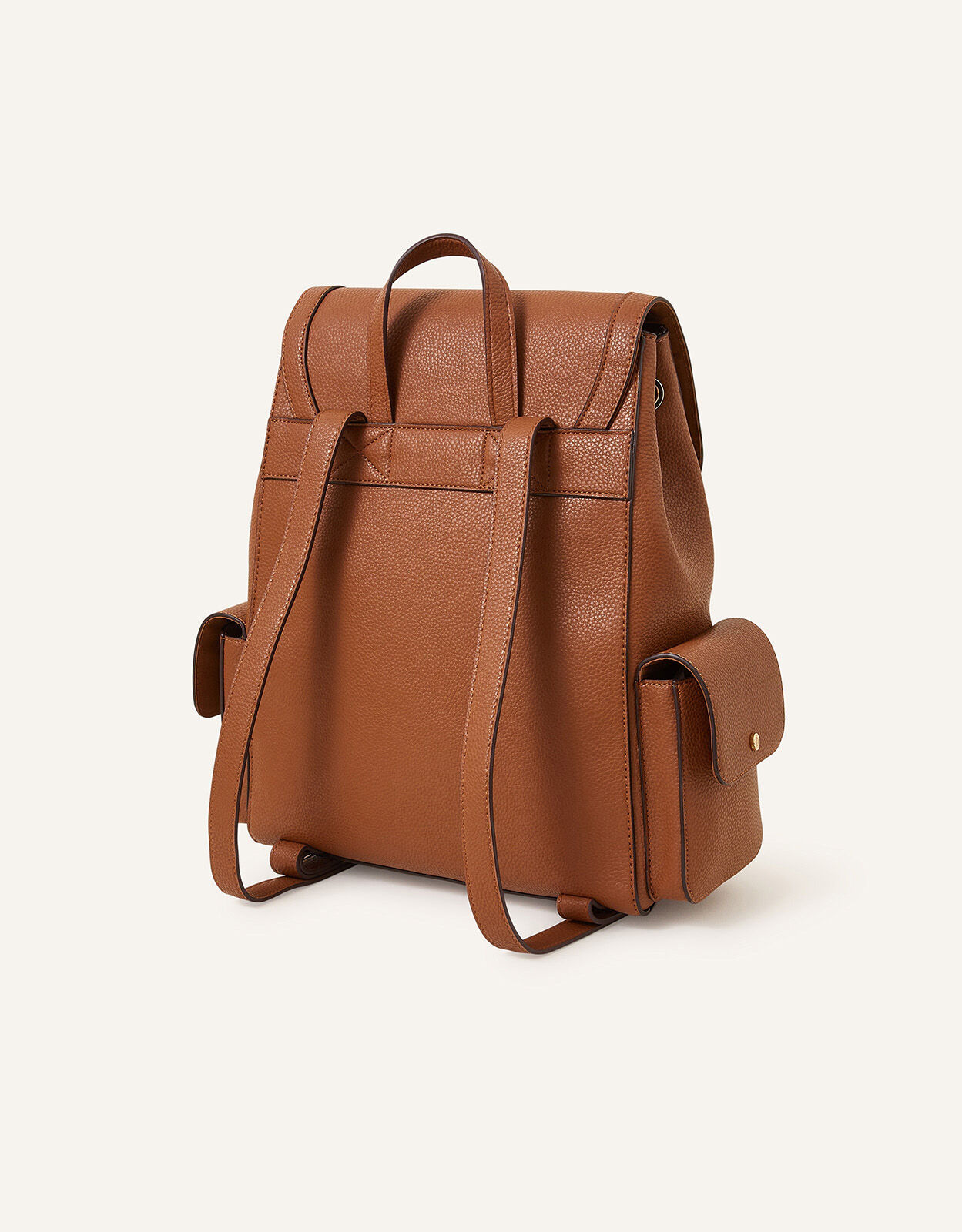Multi Pocket Laptop Backpack Tan