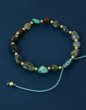 14ct Gold-Plated Stone Beaded Bracelet, , large