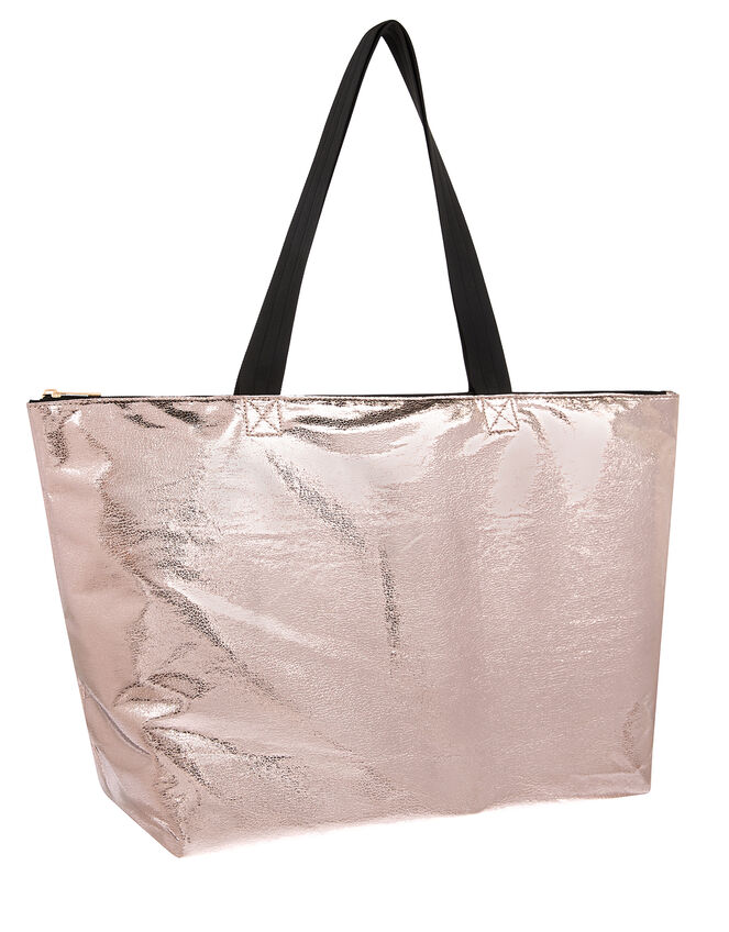Metallic Packable Gym Bag, , large