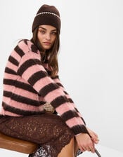 Brushed Stripe Jumper, Pink (PINK), large