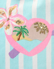 Girls Embellished Sunglasses Shopper Bag, , large