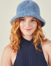 Fluffy Bucket Hat, Blue (BLUE), large
