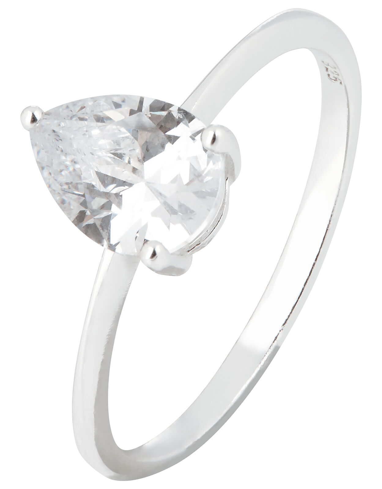Sterling silver shop pear ring