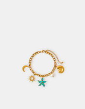 Stainless Steel Starfish Charm Bracelet, , large