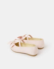 Girls Appliqu&eacute; Flower Ballet Flats, Pink (PINK), large