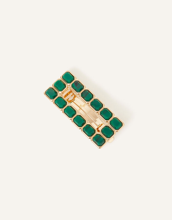 Square Stone Barette Clip, , large