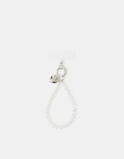 Iridescent Beaded Wrist Phone Strap, , large