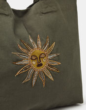Sun Embellished Tote Bag, , large