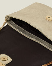 Leather Envelope Clutch Bag, Gold (GOLD), large