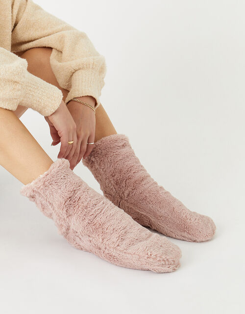 Fluffy Slipper Socks, Pink (PINK), large