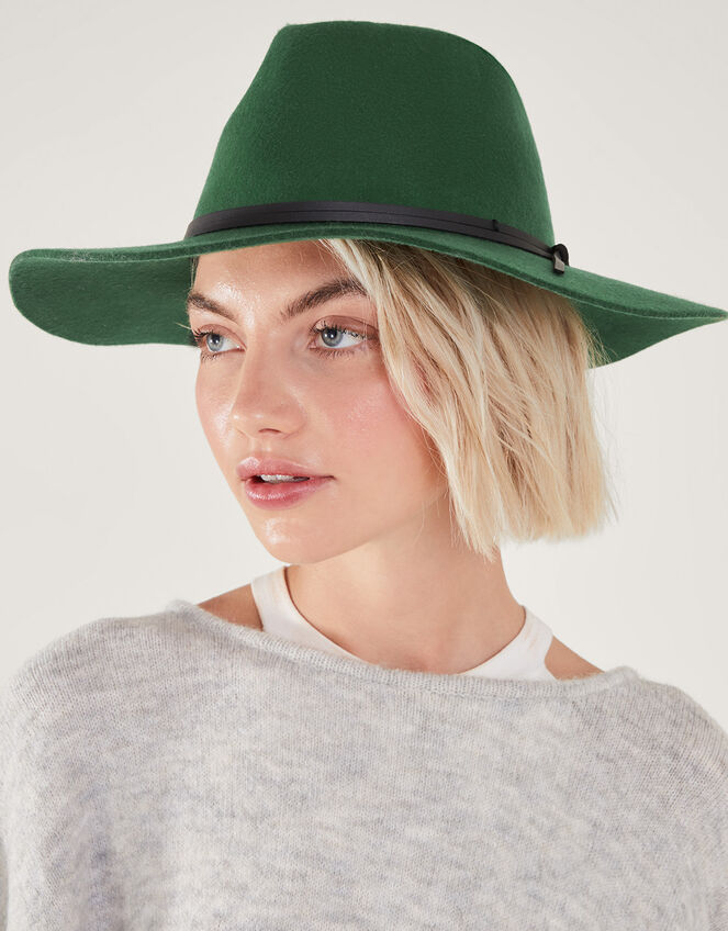 Wool Fedora, Green (GREEN), large