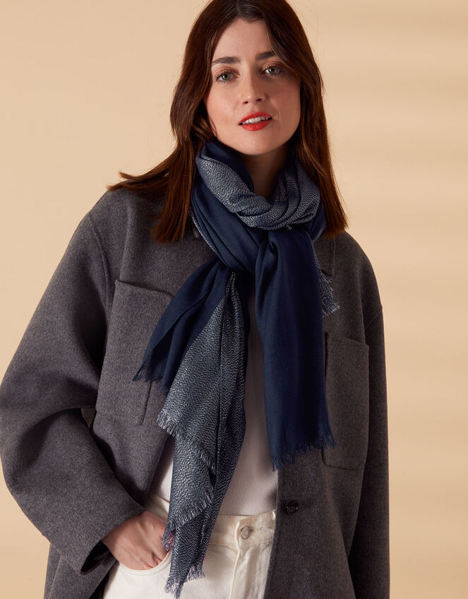 large navy scarf