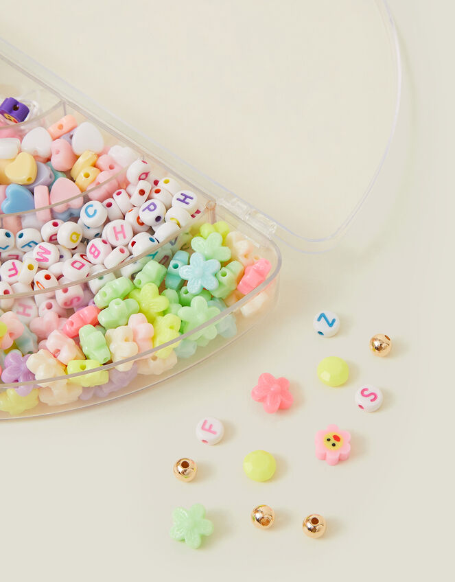 Girls Rainbow Make-Your-Own Bead Jewellery Set, , large