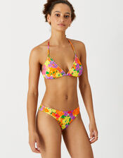 Pop Floral Print Ruffle Bikini Bottoms, Multi (BRIGHTS-MULTI), large
