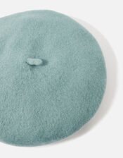 Beret Hat in Pure Wool, Duck Egg (DUCK EGG), large