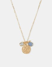Cluster Charm Coin Pendant Necklace, , large
