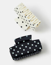 2-Pack Polka Dot Claw Clips, , large