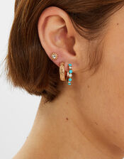 6-Pack Celestial Stud and Hoop Earrings Gold, , large