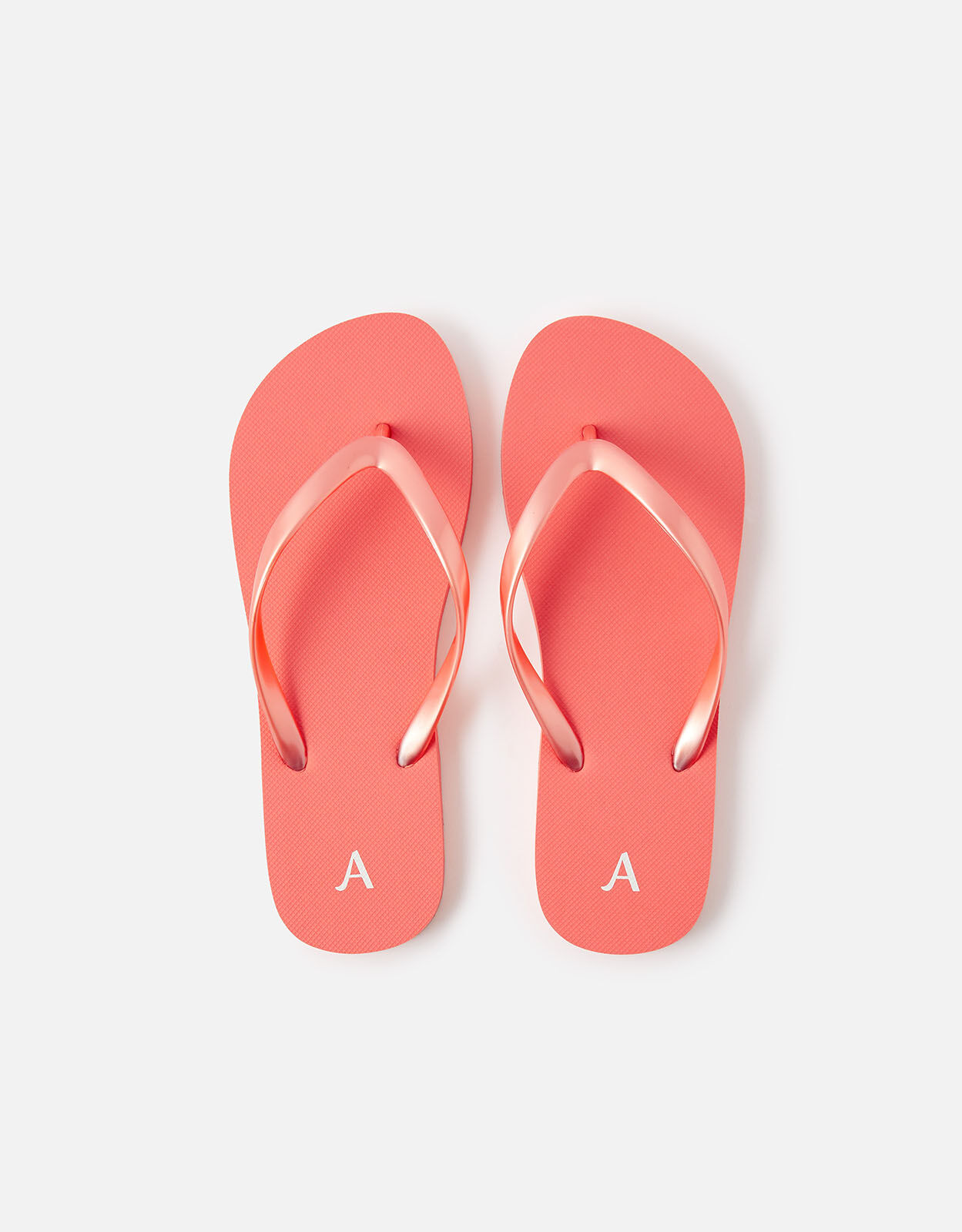 Coral flip flops