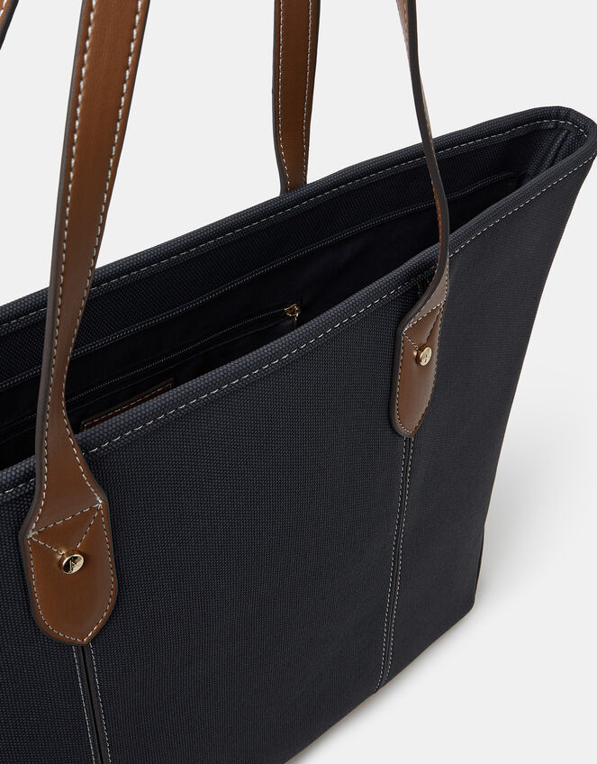 Two Tone Zip Tote Bag, , large