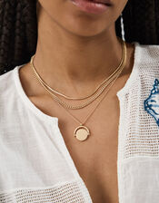 3-Pack Spinner Pendant Necklaces, Gold (GOLD), large