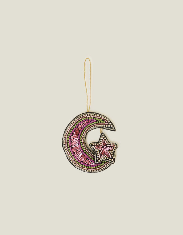 Embellished Moon and Star Hanging Decoration, , large
