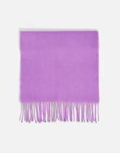Plain Tassel Scarf, Purple (PURPLE), large