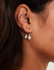 3-Pack Heart Hoop Earrings, , large