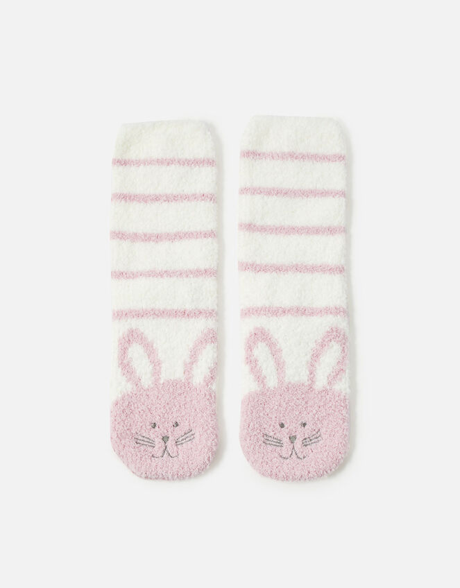 Girls Bunny Slipper Socks, Multi (PASTEL-MULTI), large